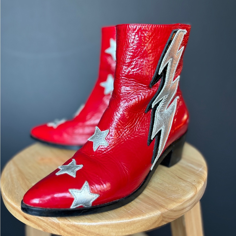 Modern Vice Red Patent Original Bolt Boots